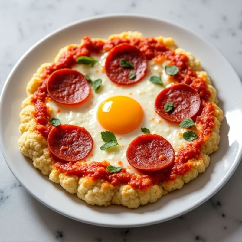 Crispy Cauliflower Crust Pizza with Turkey Pepperoni