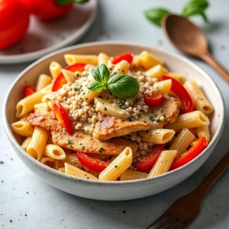 Creamy Cajun Chicken Pasta with Bell Peppers