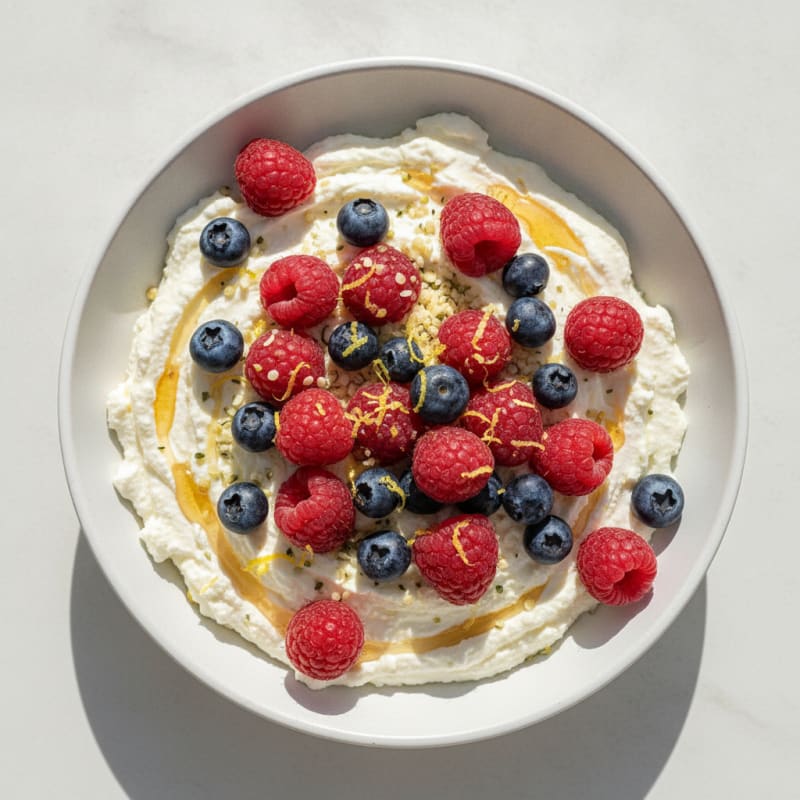 Whipped Cottage Cheese with Berries