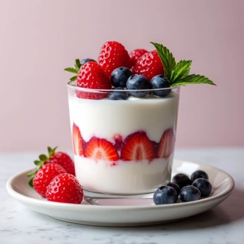 Cottage Cheese Protein Parfait with Mixed Berries