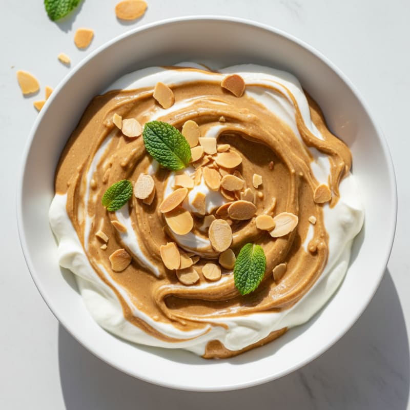 Silky Greek Yogurt Protein Pudding with Almond Butter