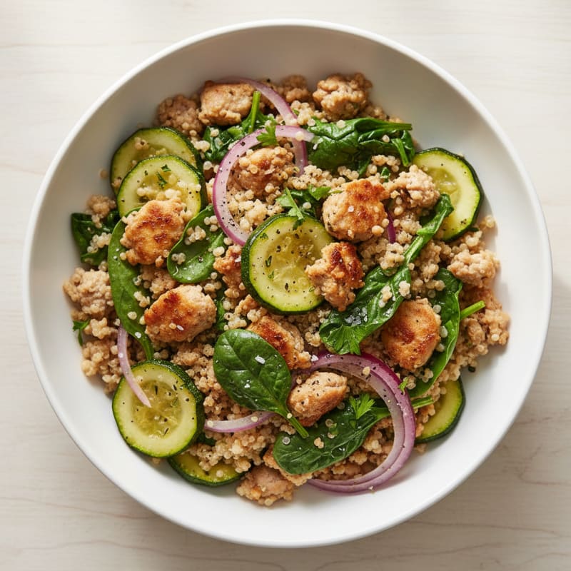Tender Ground Turkey and Quinoa Bowl