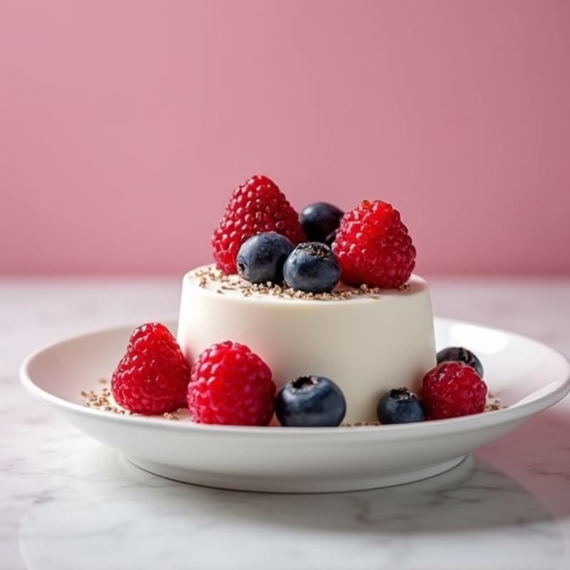 Greek Yogurt Protein Mousse with Mixed Berries