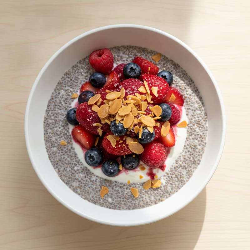 High-Protein Berry Chia Seed Pudding