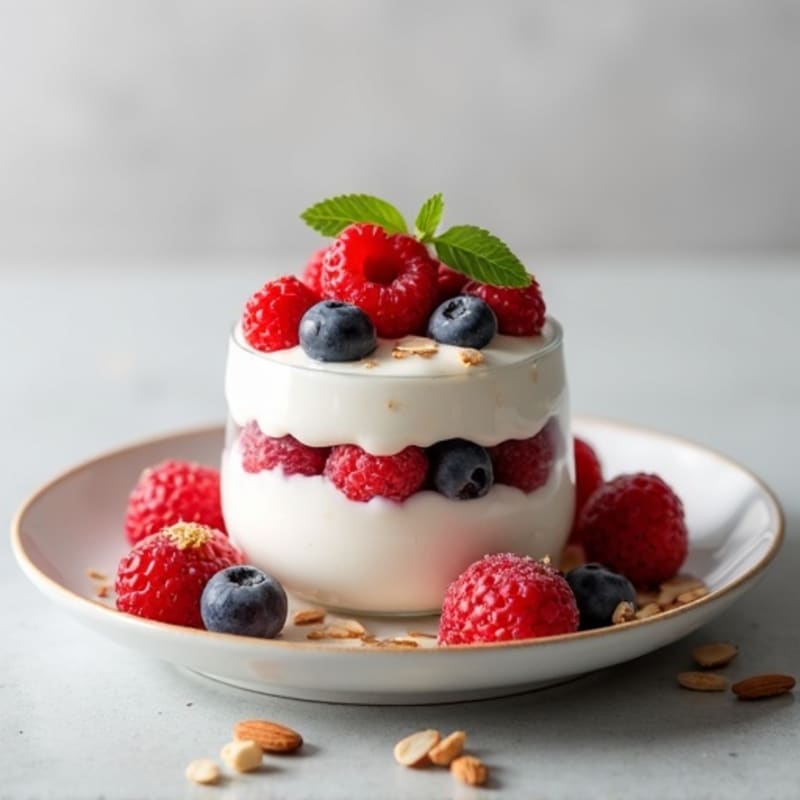 Creamy Greek Yogurt Protein Parfait with Mixed Berries