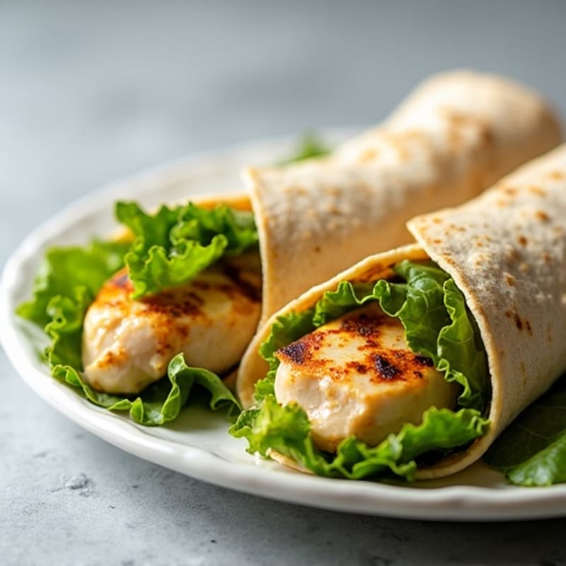 Grilled Lemon-Garlic Chicken Wraps with Crunchy Romaine