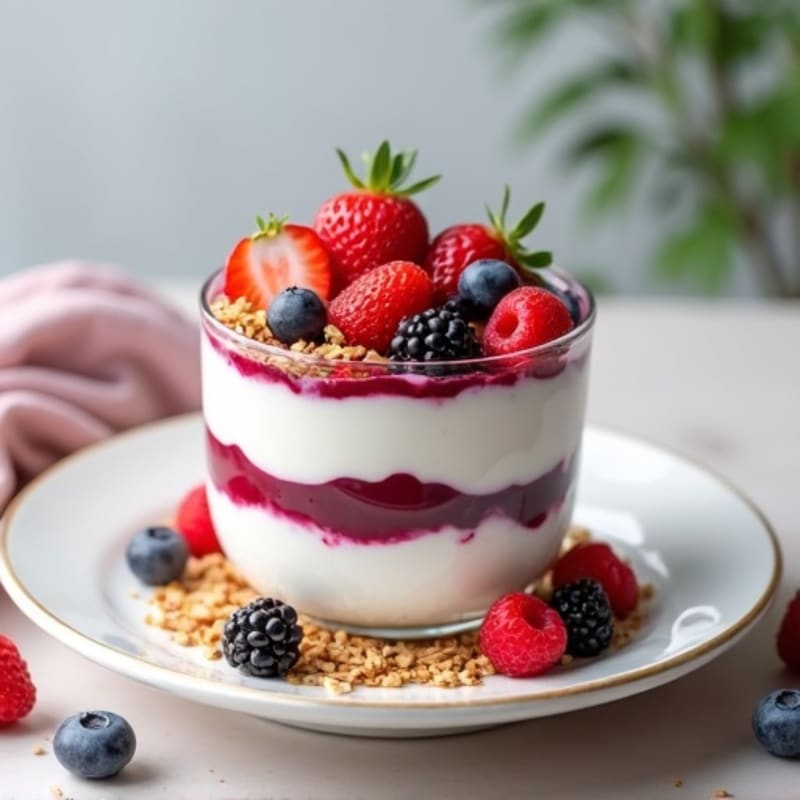Creamy High-Protein Greek Yogurt and Berry Parfait