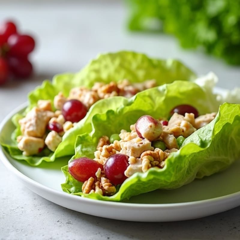 Creamy Chicken Salad Lettuce Wraps