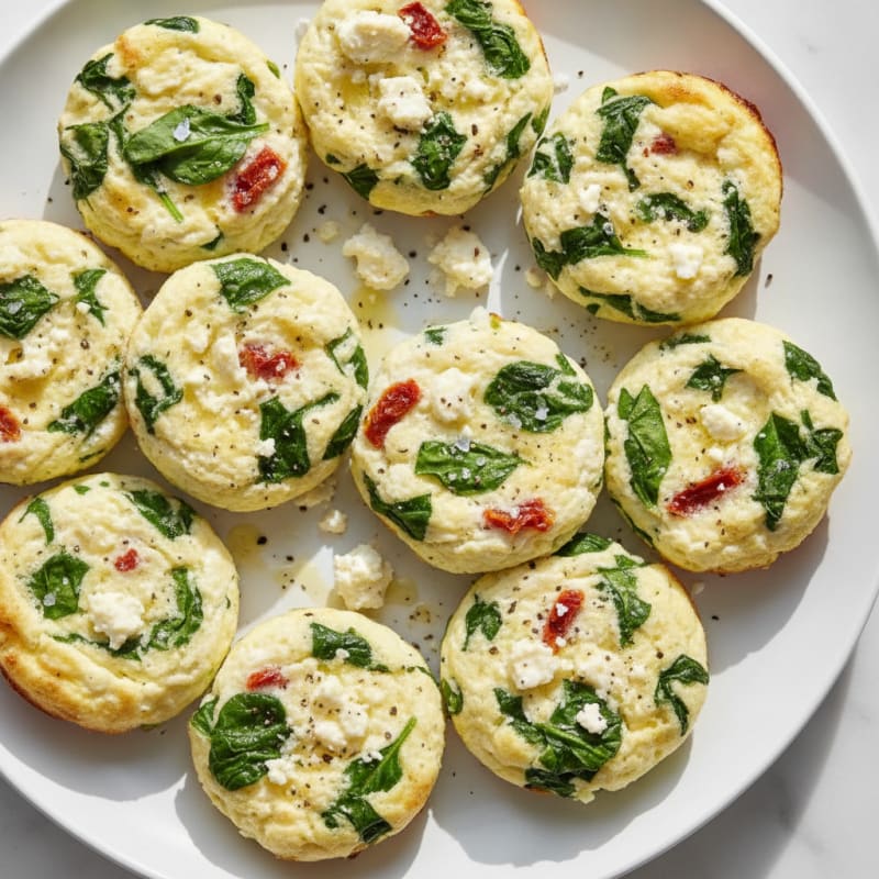 Spinach and Feta Egg White Bites
