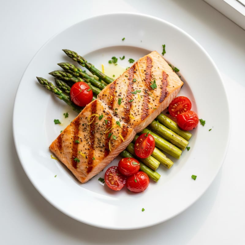 Golden Lemon Herb Grilled Salmon