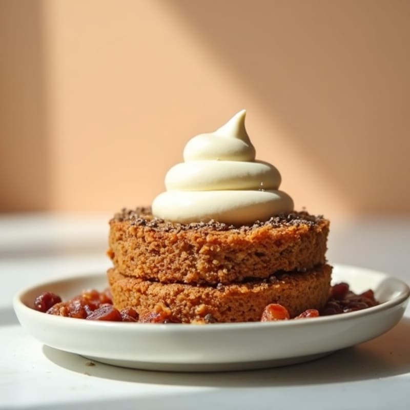 Maple-Date Breakfast Cake with Vanilla Cashew Cream