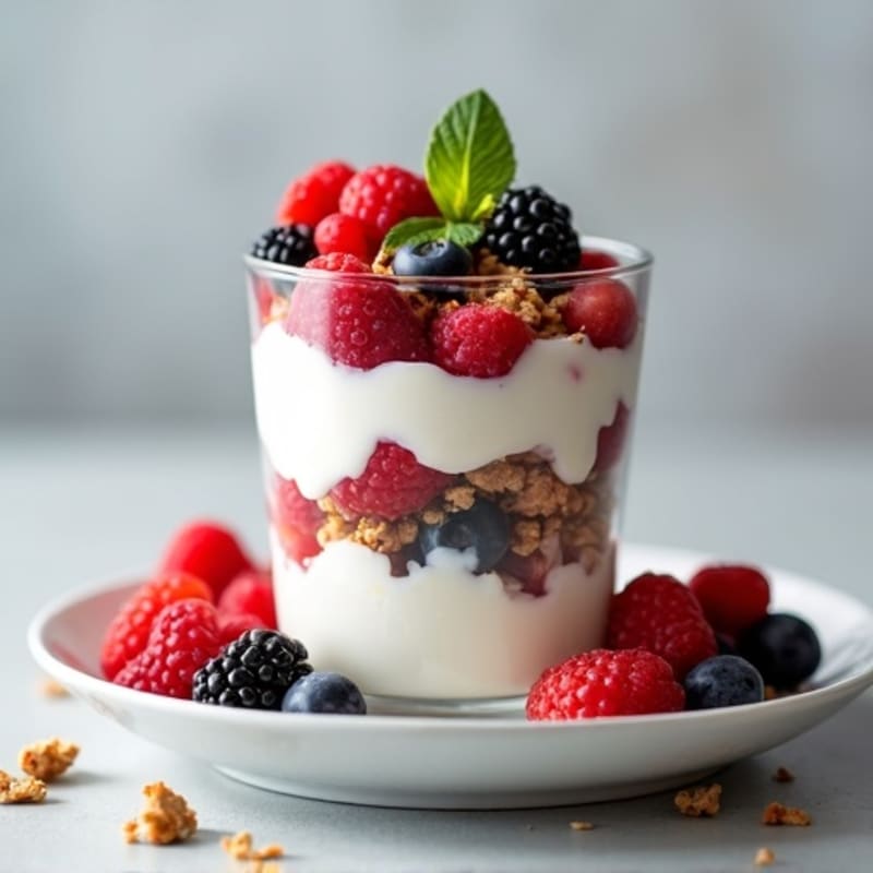 Creamy Greek Yogurt Protein Parfait with Mixed Berries