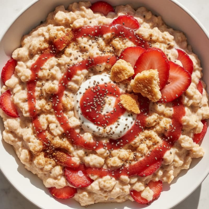 Strawberry Shortcake Overnight Oats
