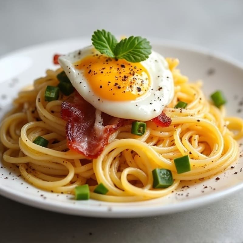 Creamy Turkey Bacon Spaghetti Squash Carbonara