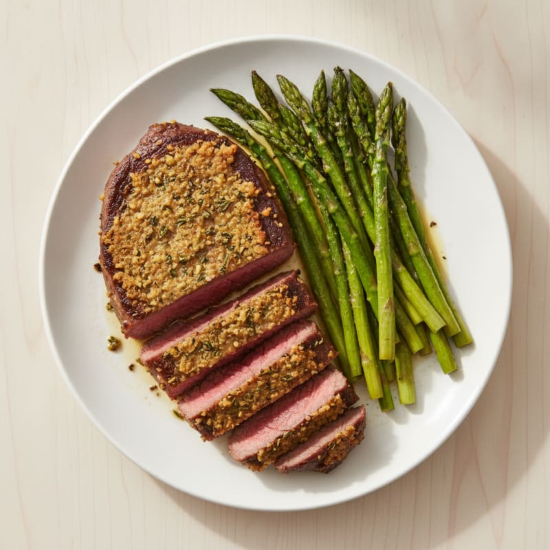 Garlic Herb-Crusted Flank Steak