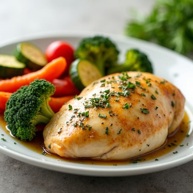 Lemon-Herb Roasted Chicken with Crispy Roasted Vegetables