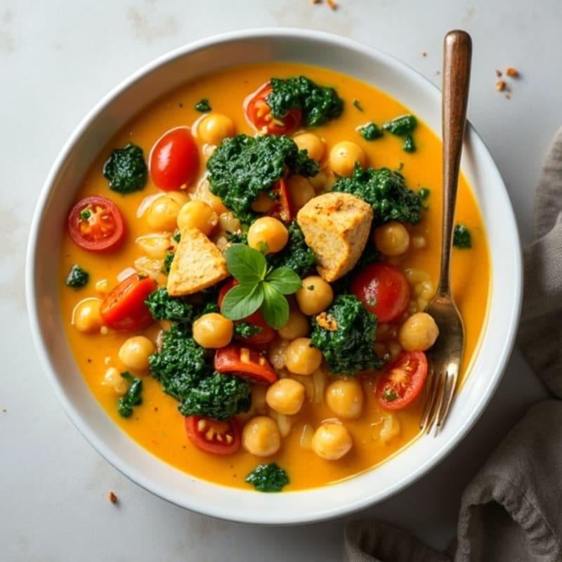 Creamy Chickpea and Spinach Coconut Curry