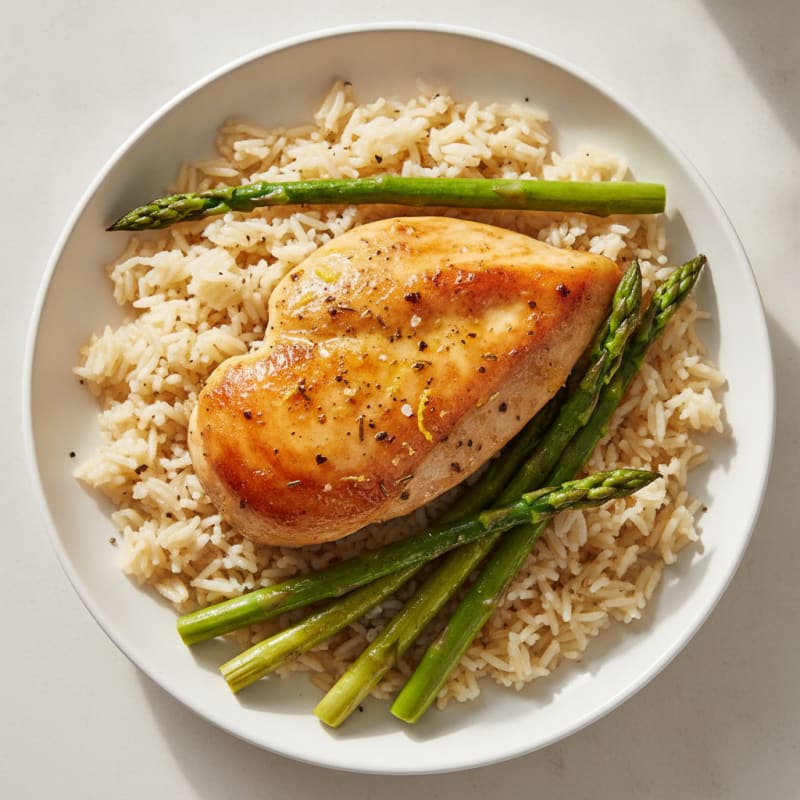 Lemon-Herb Roasted Chicken with Rice