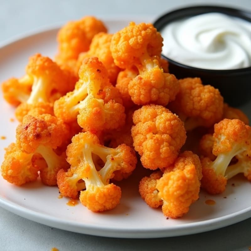 Crispy Buffalo Roasted Cauliflower Bites