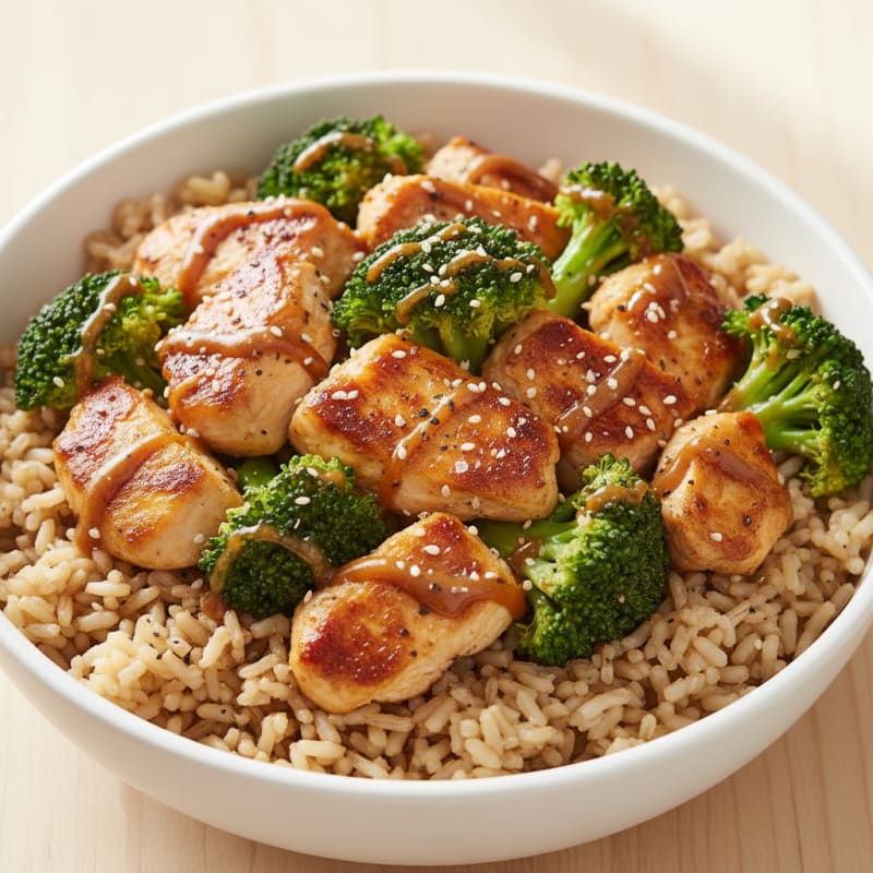 Teriyaki Chicken and Broccoli Rice Bowl