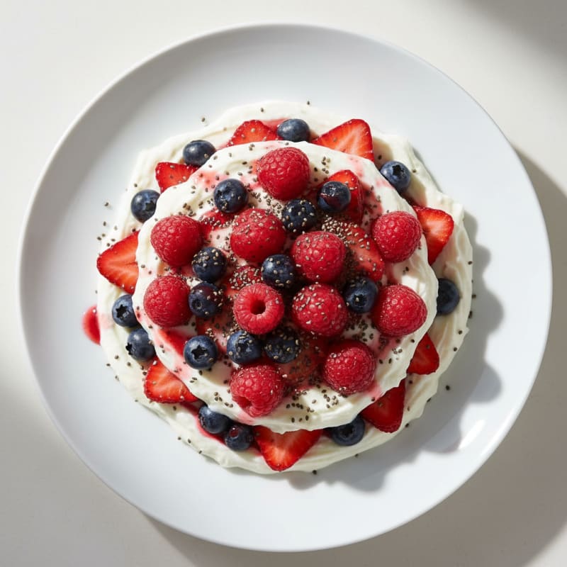 Greek Yogurt Protein Parfait with Berries and Chia Seeds
