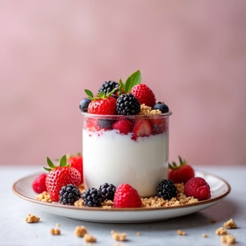 Creamy Greek Yogurt Protein Parfait with Mixed Berries
