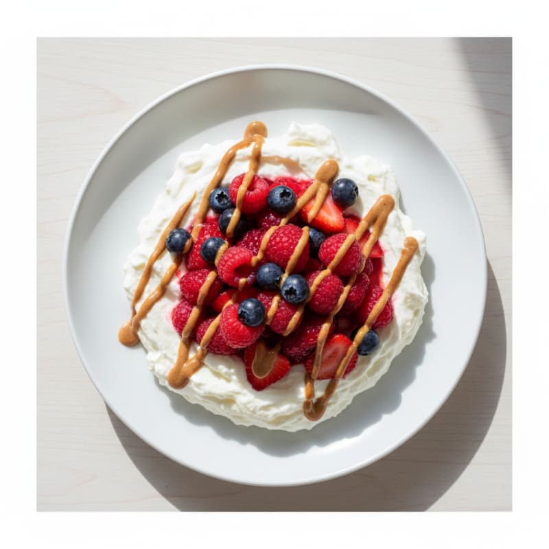 Silky Greek Yogurt Protein Mousse with Berries