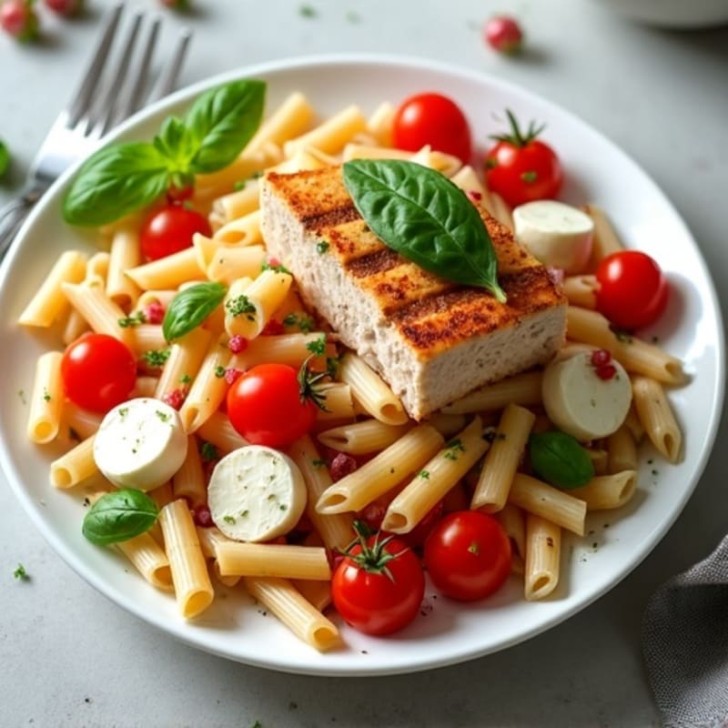 Fresh Tomato, Mozzarella, and Basil Pasta Salad