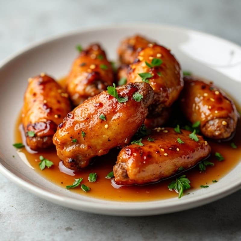 Sticky Baked Honey Garlic Chicken Wings