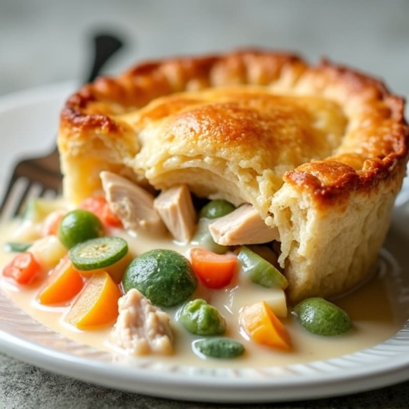 Healthy Creamy Chicken and Vegetable Pot Pie