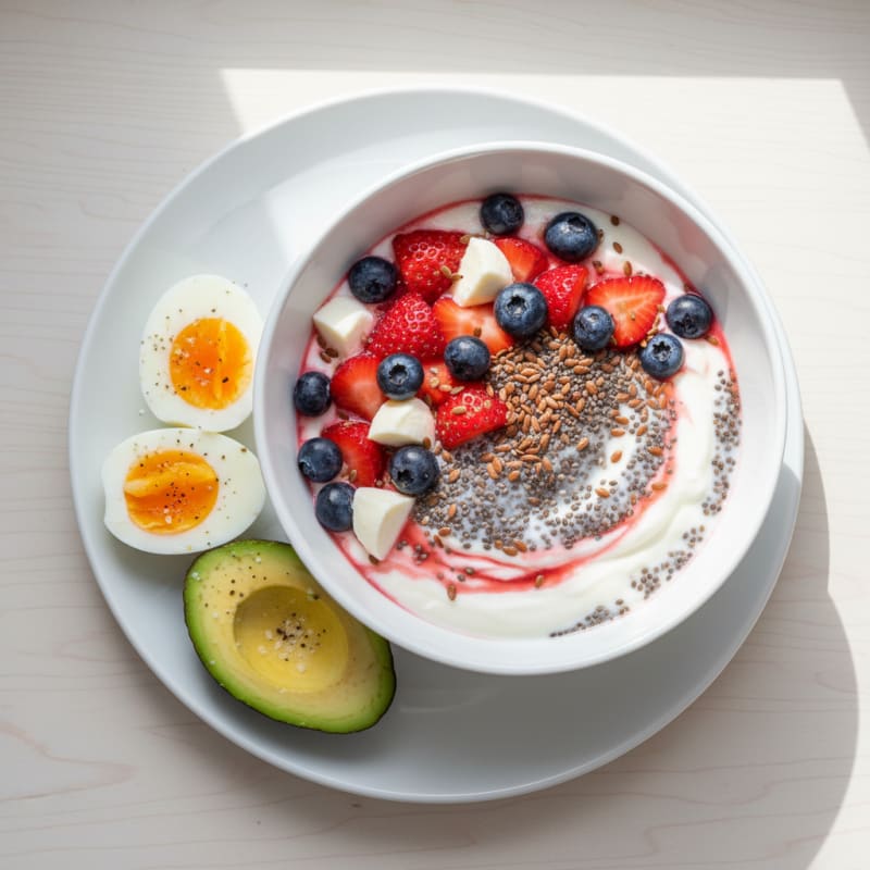 Berry Chia Yogurt Bowl with Avocado