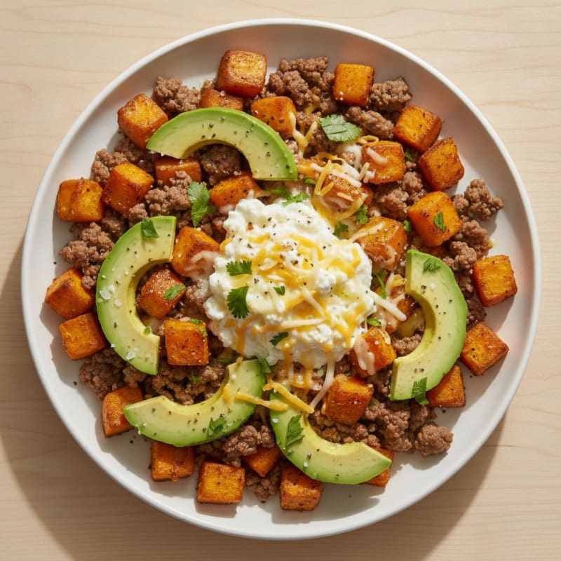 Beef and Sweet Potato Fiesta Bowl