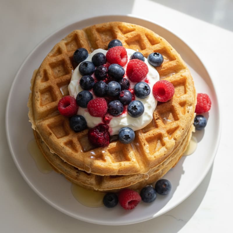 Classic Buttermilk Waffles with Berries