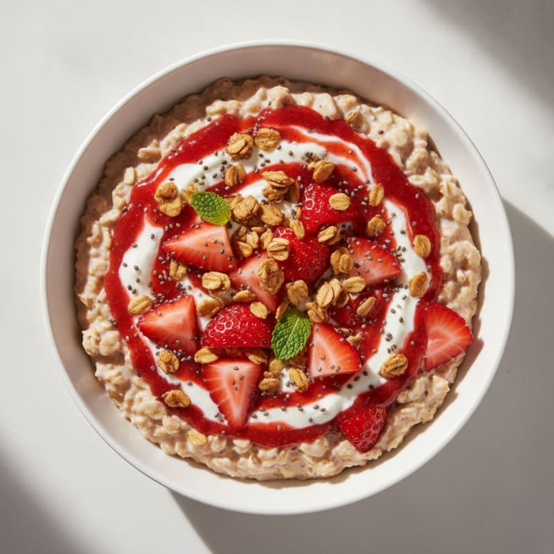 Strawberry Shortcake Overnight Oats