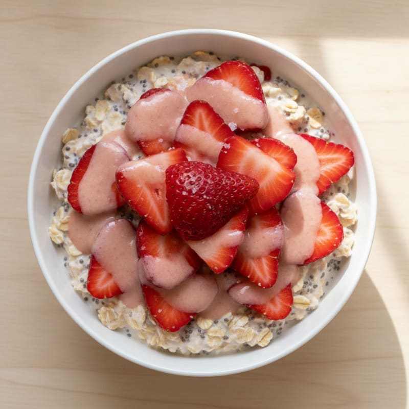 Strawberry Shortcake Overnight Oats