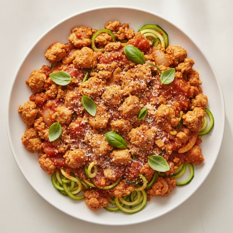 Turkey and Zucchini Noodle Skillet