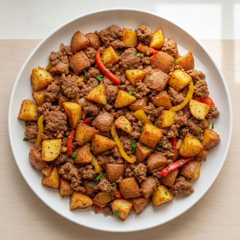 Savory Ground Beef and Potato Skillet