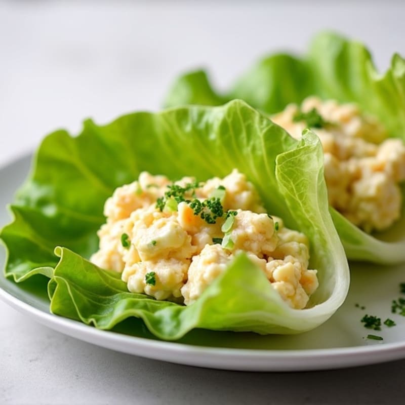 Creamy Egg Salad Lettuce Wraps