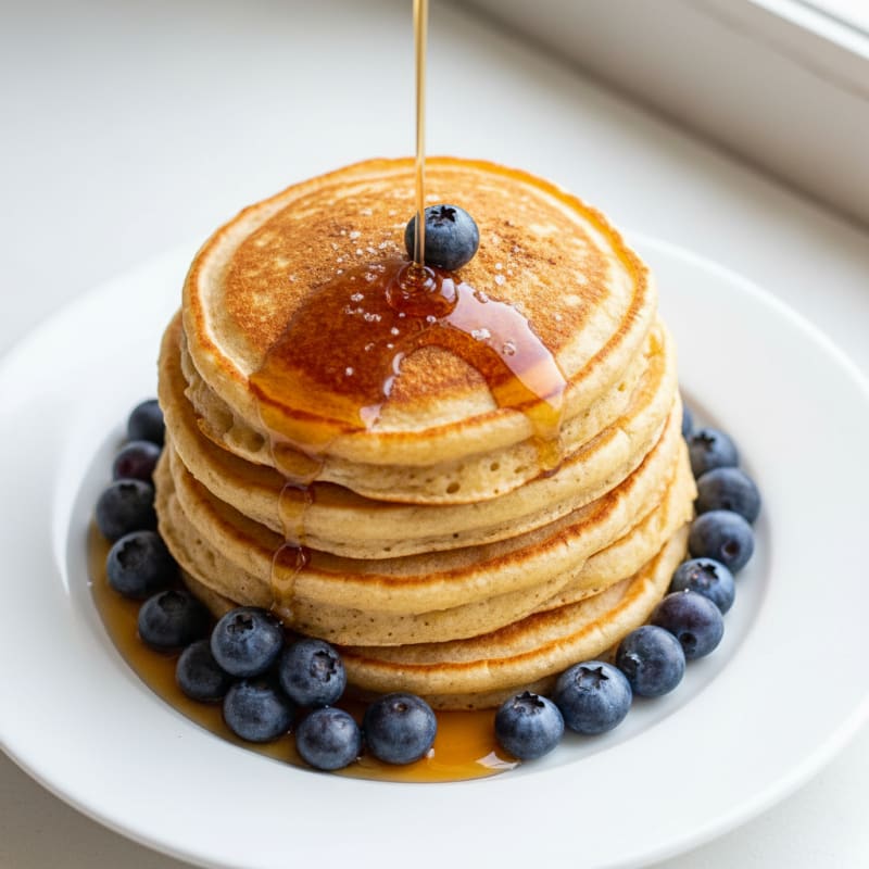 Golden Fluffy Buttermilk-Style Protein Pancakes