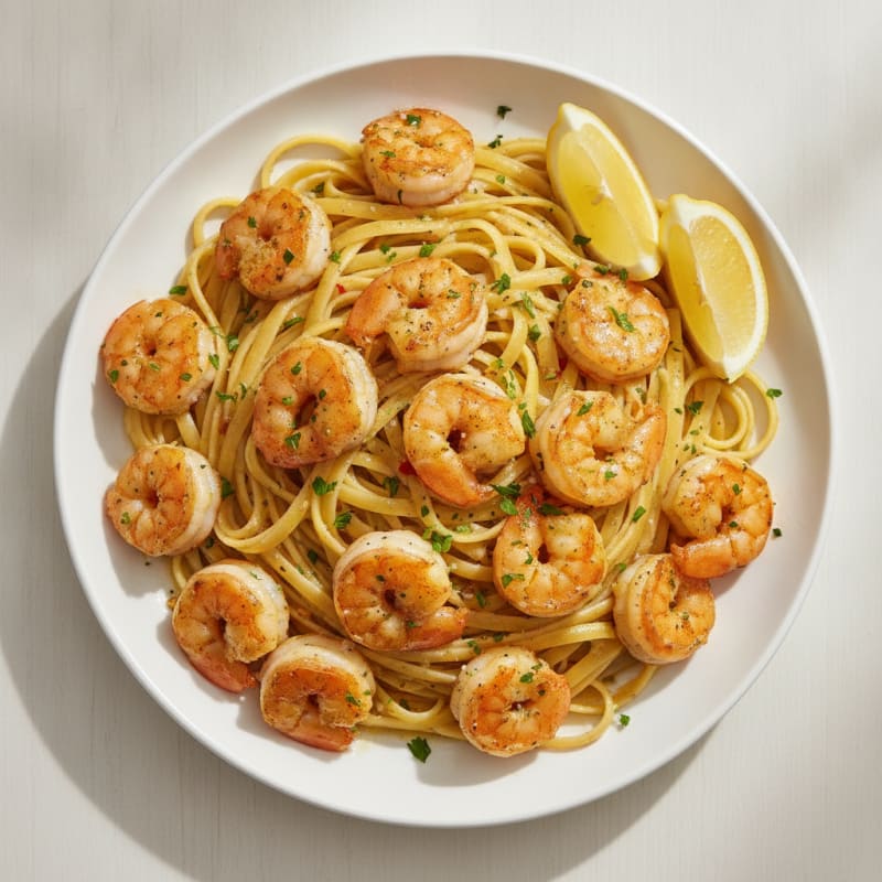 Garlic Butter Shrimp Scampi with Linguine