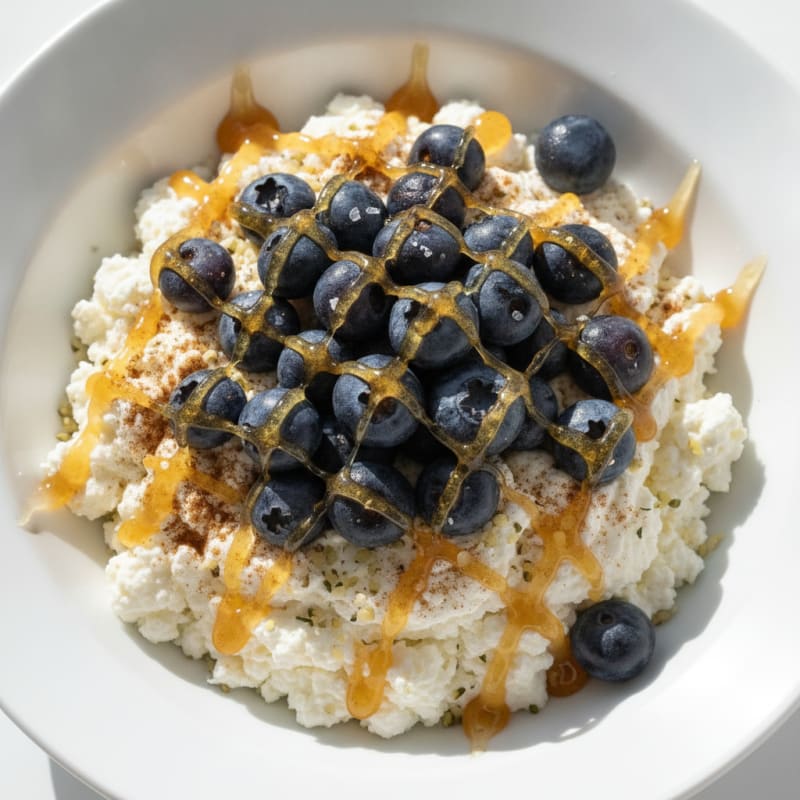 Cottage Cheese with Berries and Honey