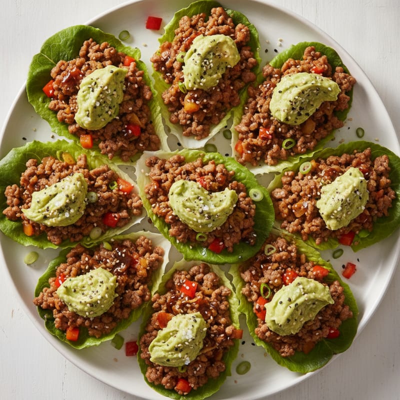 Beef Mince Lettuce Cups