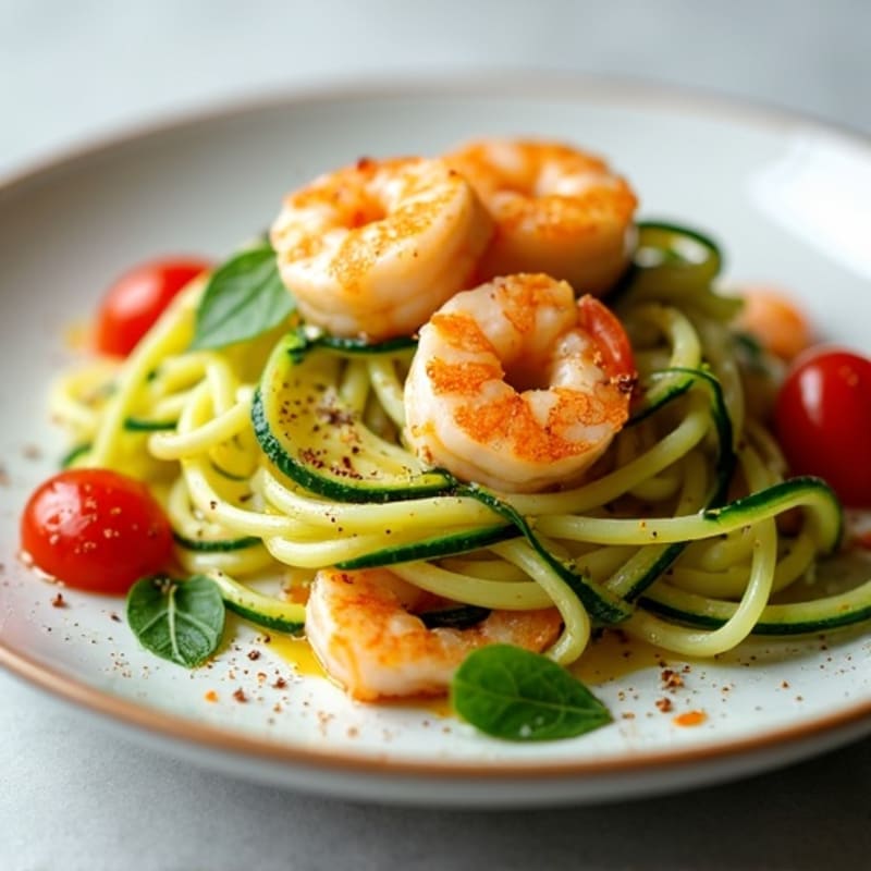 Citrus-Garlic Shrimp with Zucchini Noodles