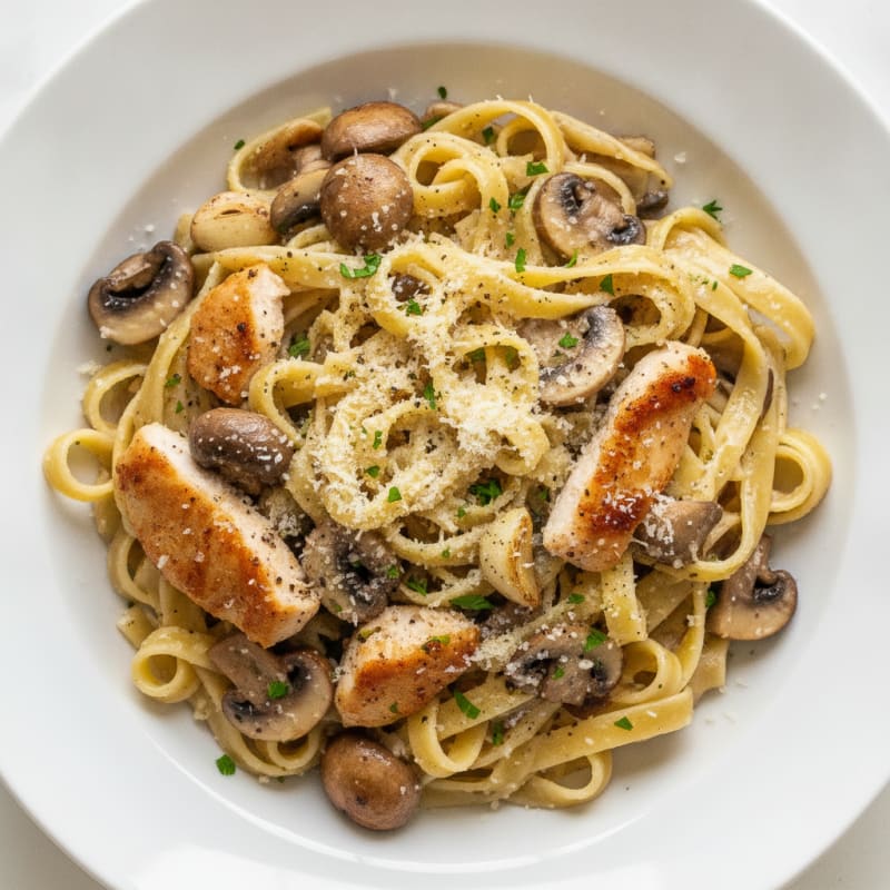 Truffle Mushroom Tagliatelle with Parmesan