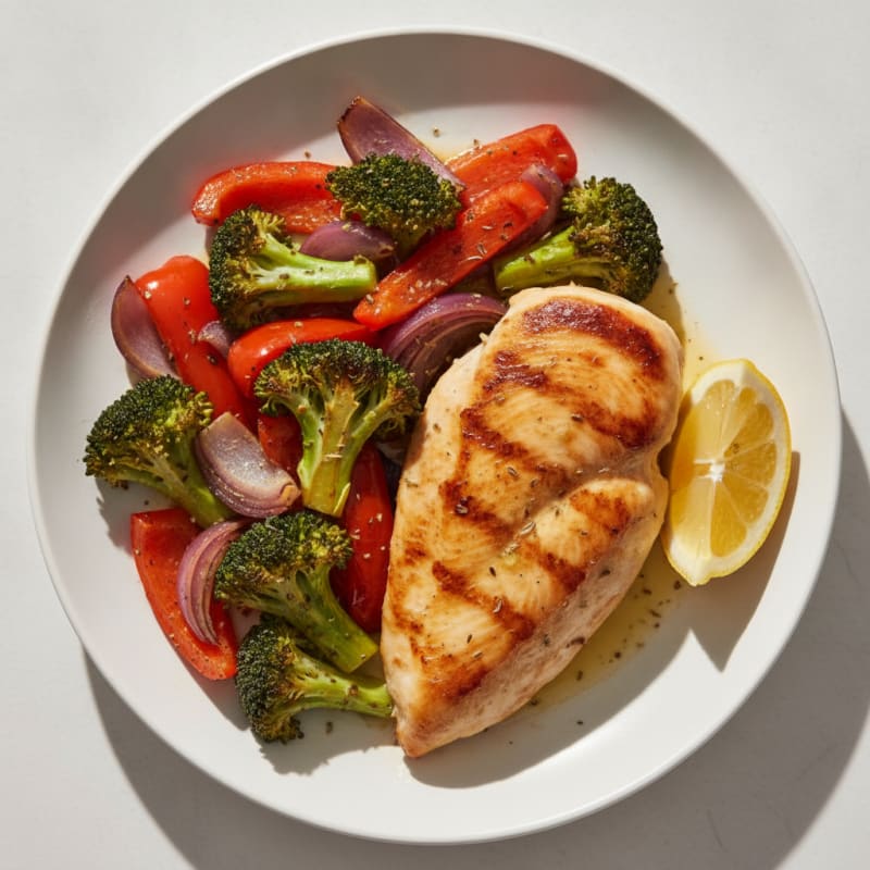 Pan-Seared Chicken with Roasted Vegetables