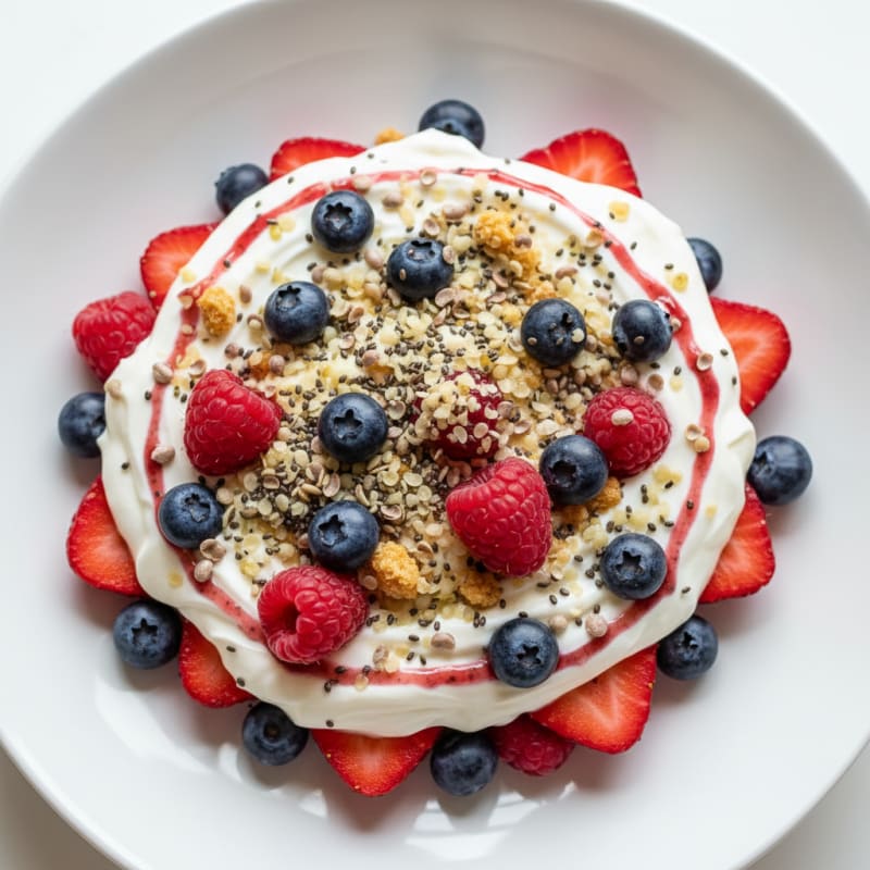 Greek Yogurt Protein Parfait with Mixed Berries
