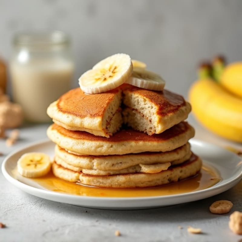 Fluffy Banana Protein Pancakes