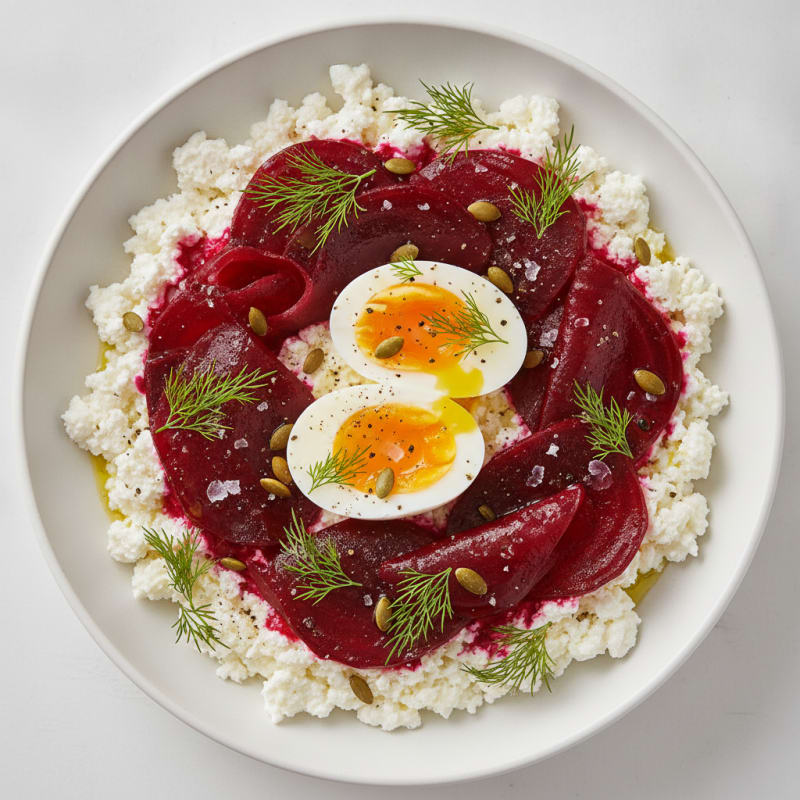 High-Protein Cottage Cheese and Pickled Beet Bowl