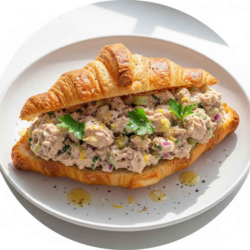 Creamy Zesty Tuna Salad Croissant