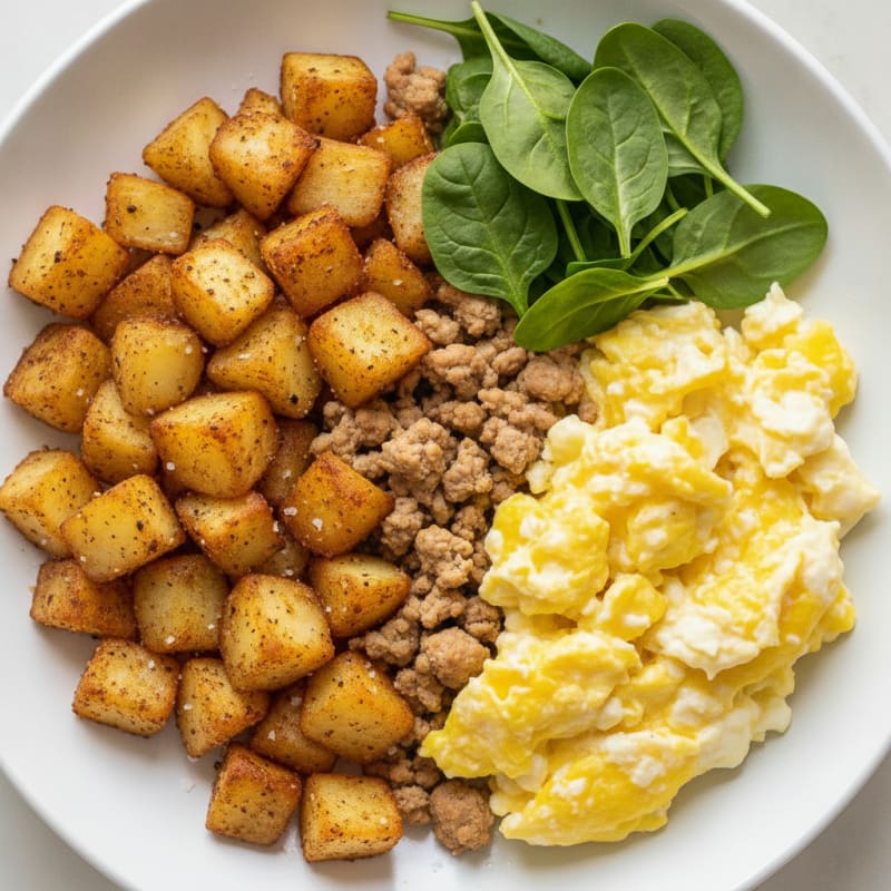 Hearty Scrambled Eggs with Roasted Potatoes
